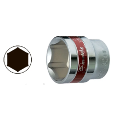 Головка торцева під квадрат 1/2“, 6-гранна, CrV, від 10 мм // MTX 23