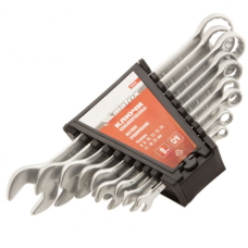 Набір ключів комбінованих, CrV, матовий хром //MTX 9, 6-22, Матовий хром