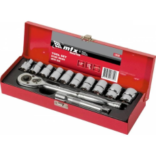 Набір торцевих головок 1/2“, CrV, 10-24мм, 12 предм. з тріскачкою // MTX