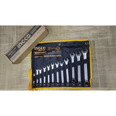 Набір ключів комбінованих, 6 - 32 мм, 25 шт, CrV, полірований хром, MTX