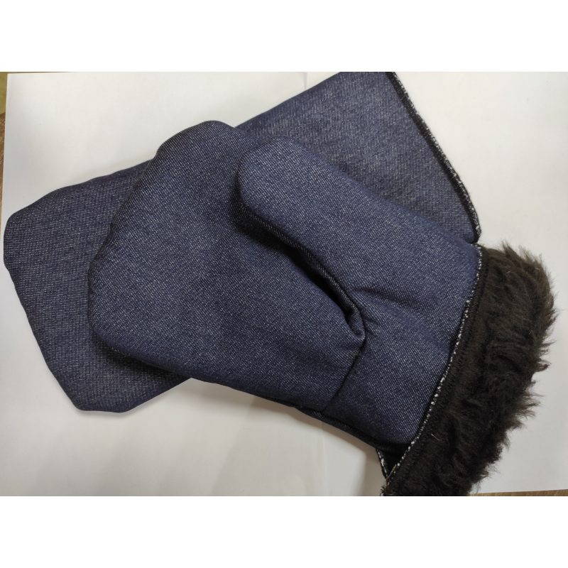 Рукавиці утеплені джинсові