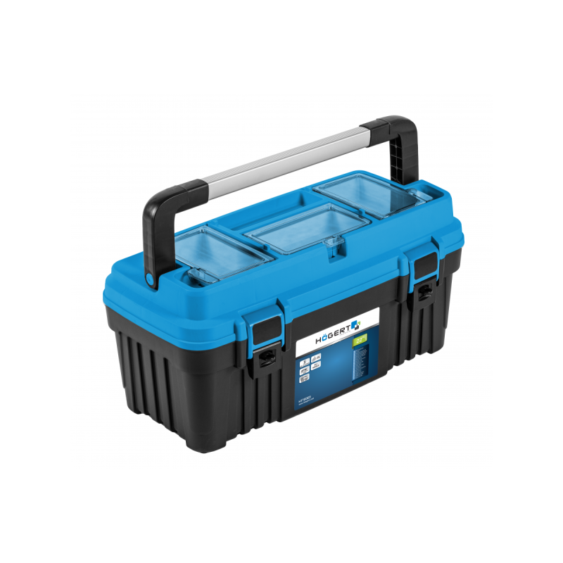 Ящик пласт. для інструменту 22“, знімний органайзер,мет.петлі HOEGERT HT7G063 Ящик пласт. для інструменту 22“, знімний органайзер,мет.петлі HOEGERT HT7G063