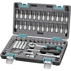 Набір інструменту 1/4“, CrV, 57 предметів, пластиковий кейс //STELS