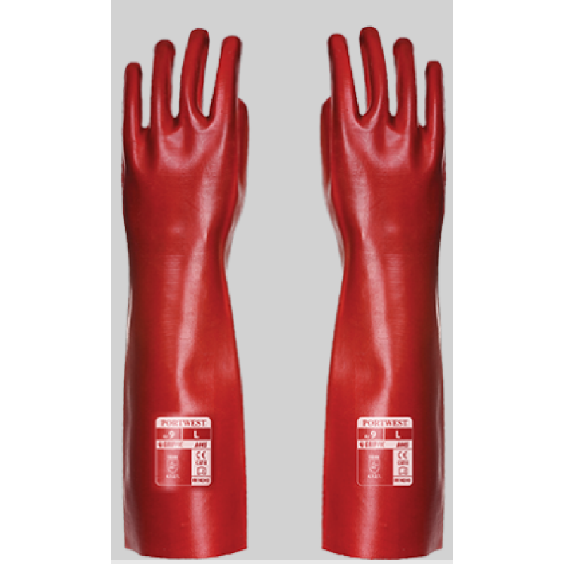 Рукавиці покриті ПВХ 45см - A445 - PORTWEST XXL